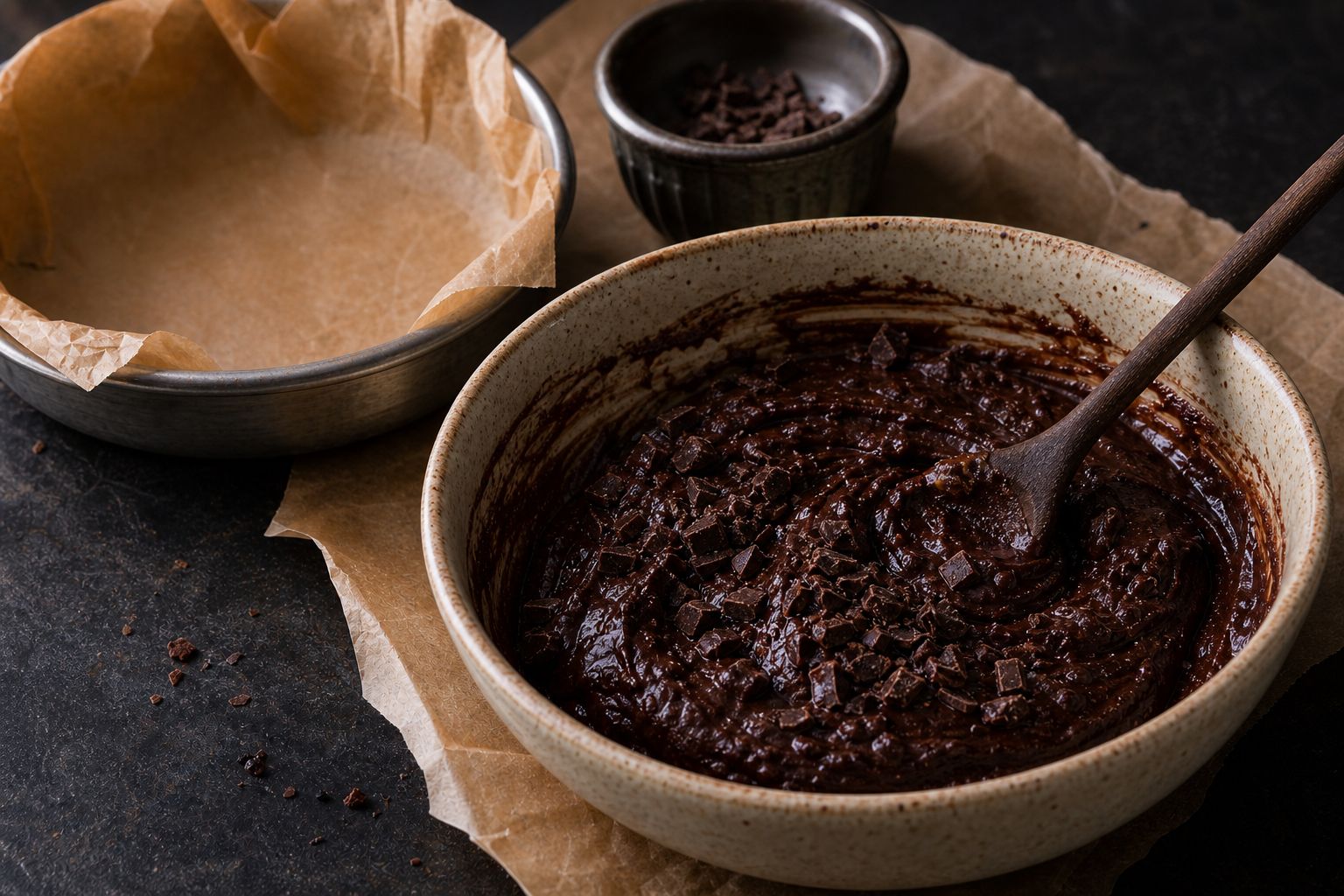 Airfryer-brownies, trin 3: rør dejen