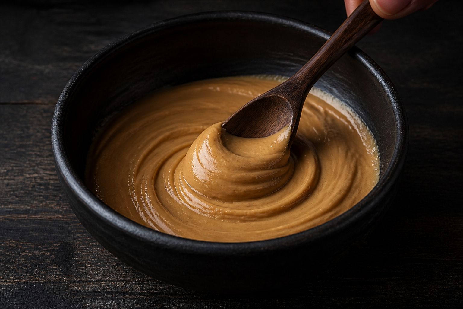 Peanutbutter-brownies, trin 4: rør peanutbutter-swirlen